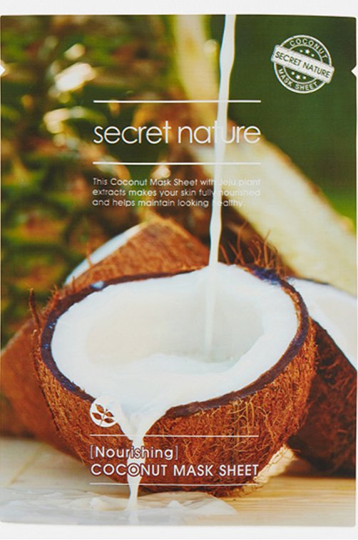 Маска тканевая питательная для лица с кокосом Coconut Sheet Mask 25 мл SECRET NATURE