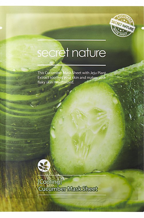 Маска тканевая освежающая для лица с огурцом Cucumber Mask Sheet 25 мл SECRET NATURE