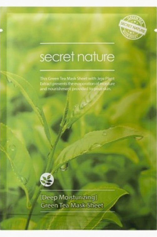 Маска тканевая суперувлажняющая с зеленым чаем Green Tea Mask Sheet 25 мл SECRET NATURE