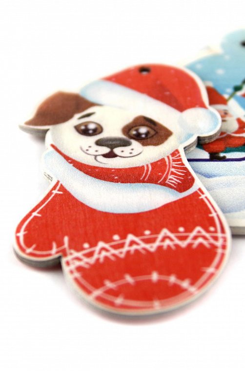 Фигурки для декорирования Новогодние подвески 6 шт. Woodlandtoys