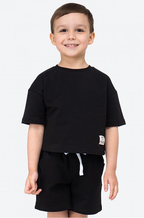 Костюм оверсайз из футера двухнитки с лайкрой для мальчика Bonito