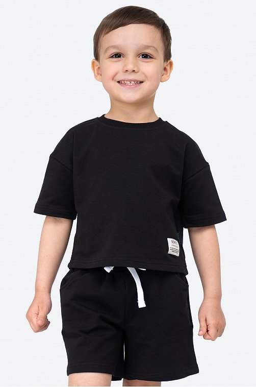 Костюм оверсайз из футера двухнитки с лайкрой для мальчика Bonito