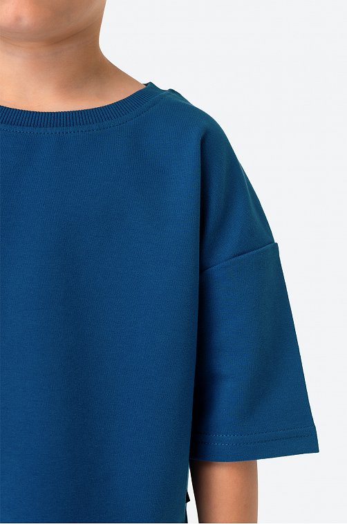 Костюм оверсайз из футера двухнитки с лайкрой для мальчика Bonito