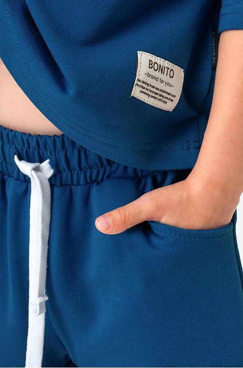 Костюм оверсайз из футера двухнитки с лайкрой для мальчика Bonito