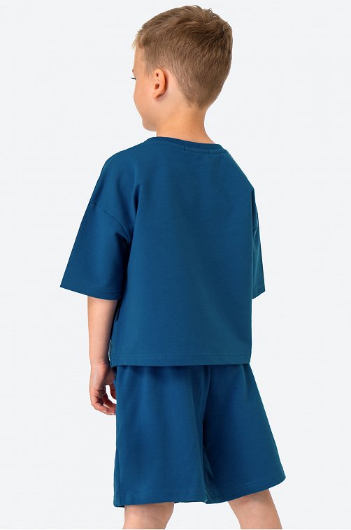 Костюм оверсайз из футера двухнитки с лайкрой для мальчика Bonito