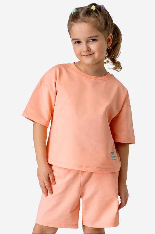 Костюм оверсайз из футера двухнитки для девочки Bonito