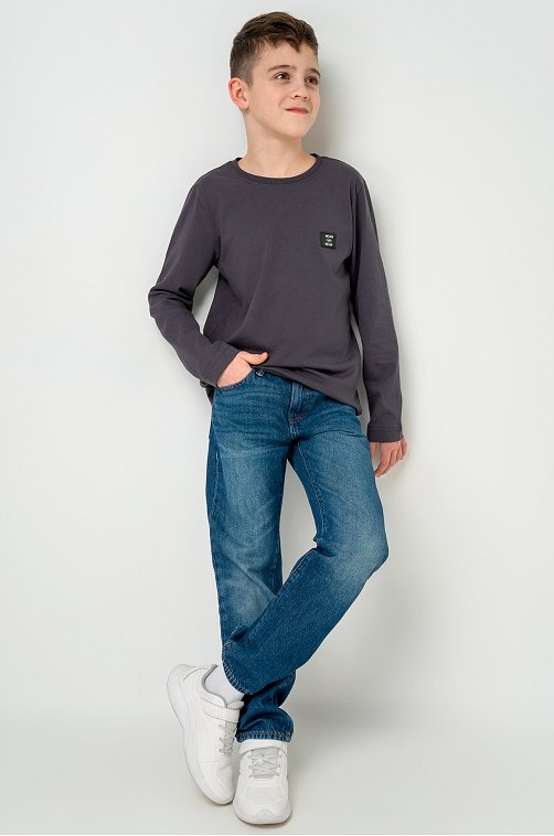 Хлопковый лонгслив для мальчика Bonito