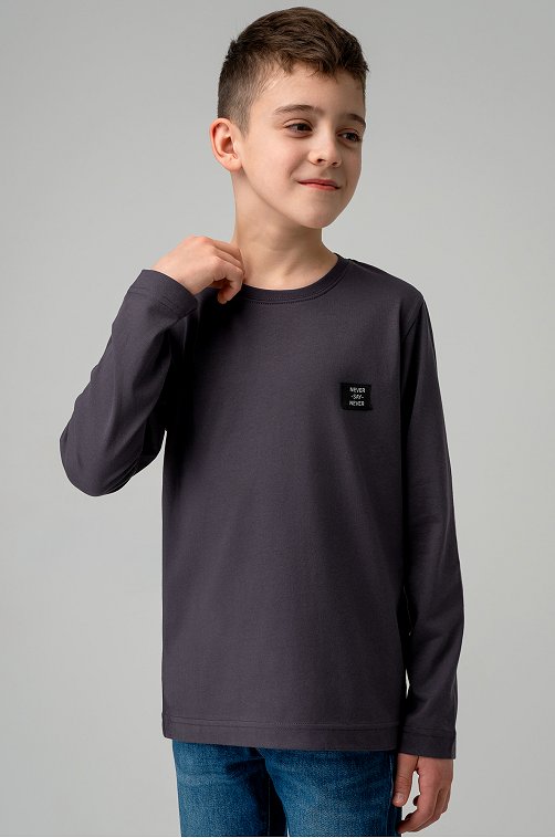 Хлопковый лонгслив для мальчика Bonito