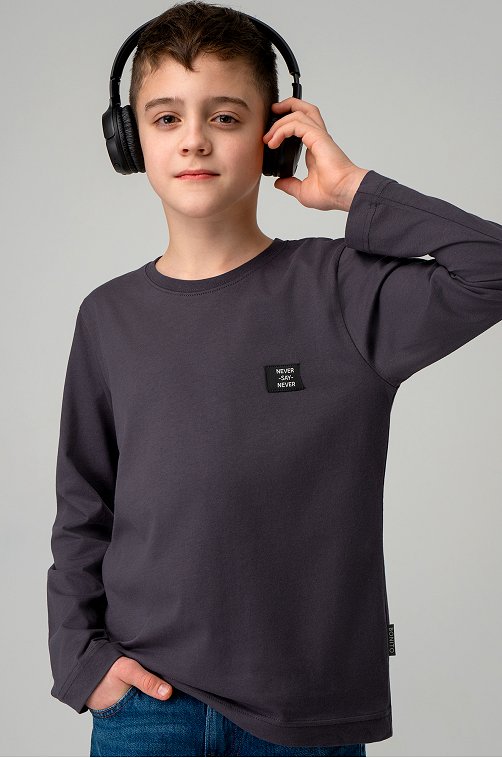 Хлопковый лонгслив для мальчика Bonito