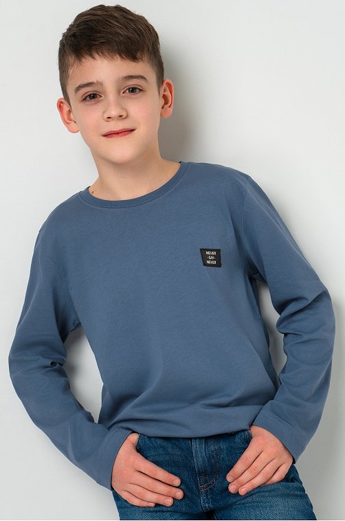 Хлопковый лонгслив для мальчика Bonito