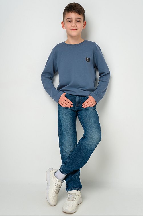 Хлопковый лонгслив для мальчика Bonito