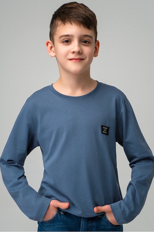 Хлопковый лонгслив для мальчика Bonito