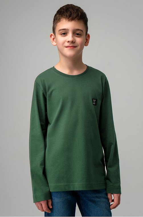 Хлопковый лонгслив для мальчика Bonito
