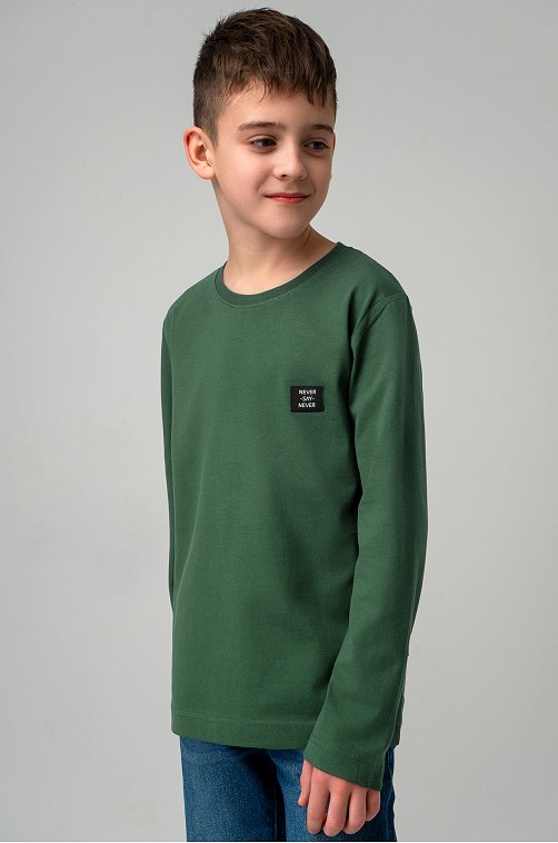 Хлопковый лонгслив для мальчика Bonito