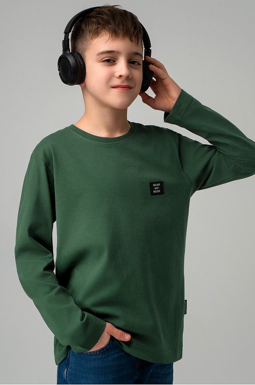 Хлопковый лонгслив для мальчика Bonito