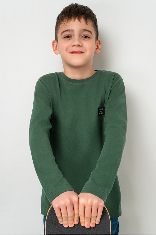 Хлопковый лонгслив для мальчика Bonito