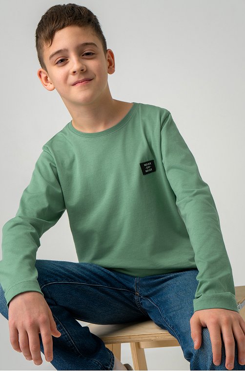 Хлопковый лонгслив для мальчика Bonito