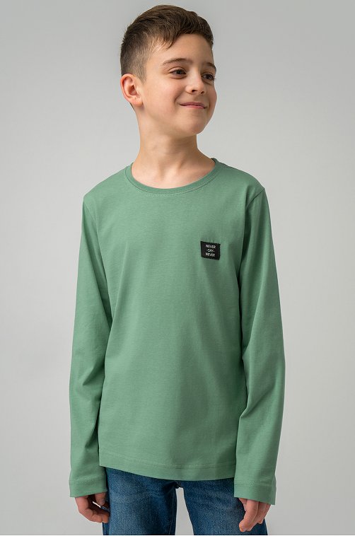 Хлопковый лонгслив для мальчика Bonito