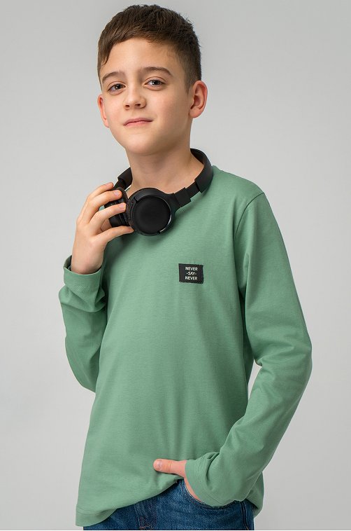 Хлопковый лонгслив для мальчика Bonito