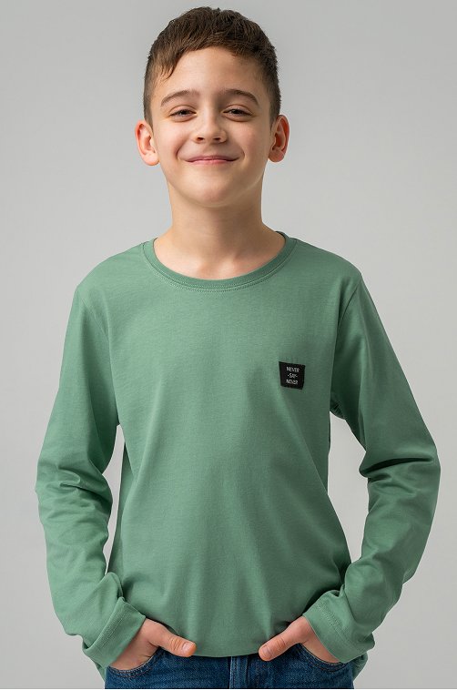 Хлопковый лонгслив для мальчика Bonito