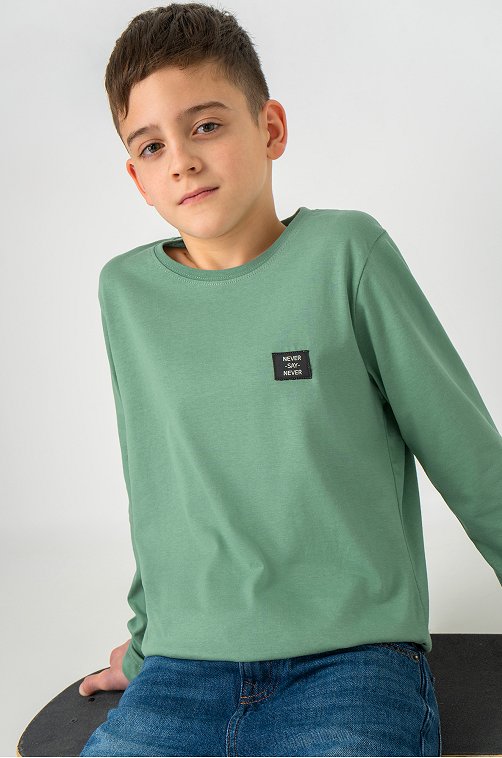 Хлопковый лонгслив для мальчика Bonito