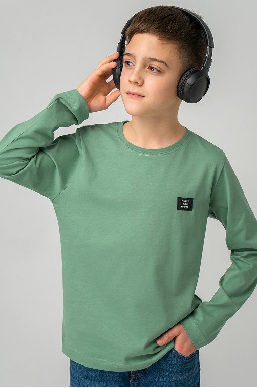 Хлопковый лонгслив для мальчика Bonito