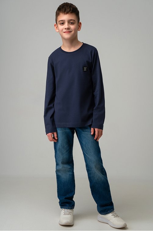 Хлопковый лонгслив для мальчика Bonito