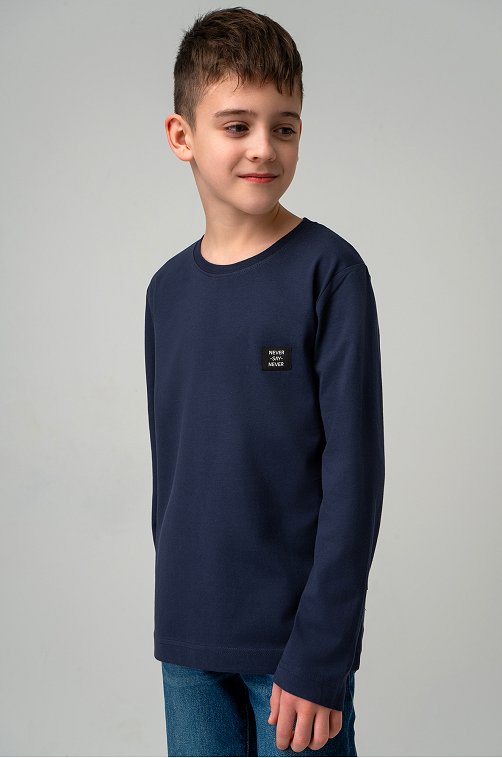 Хлопковый лонгслив для мальчика Bonito