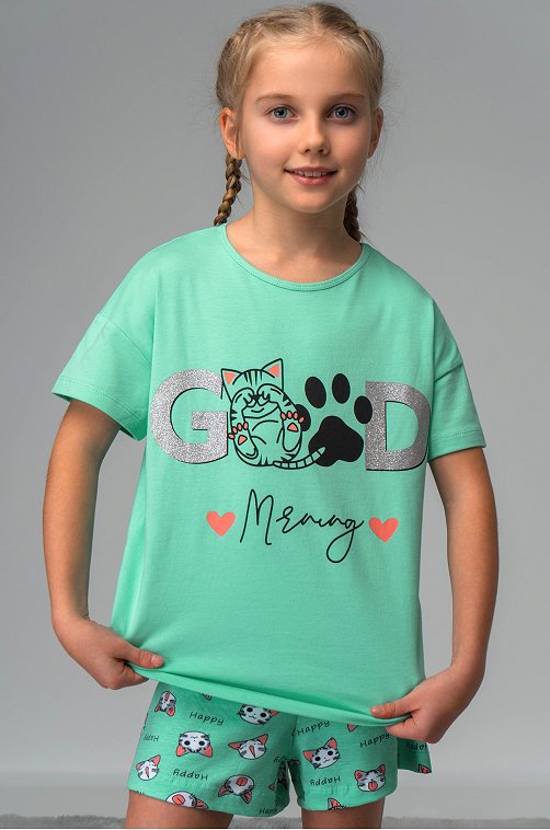 Пижама для девочки с шортами Bonito