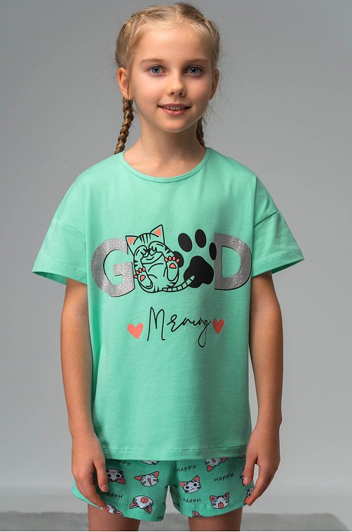 Пижама для девочки с шортами Bonito