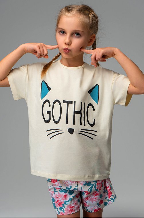 Пижама для девочки с шортами Bonito