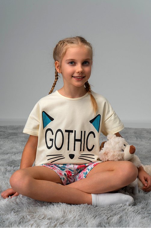 Пижама для девочки с шортами Bonito