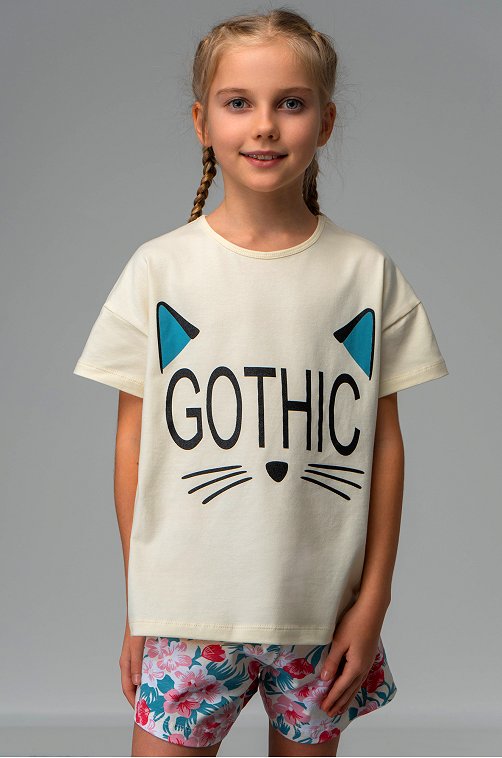 Пижама для девочки с шортами Bonito