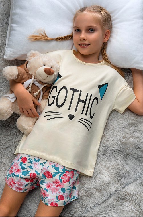 Пижама для девочки с шортами Bonito