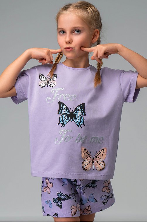 Пижама для девочки с шортами Bonito