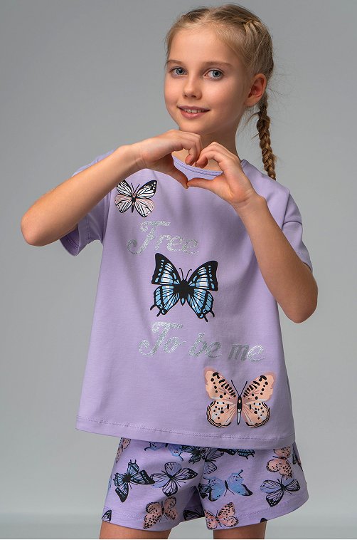 Пижама для девочки с шортами Bonito