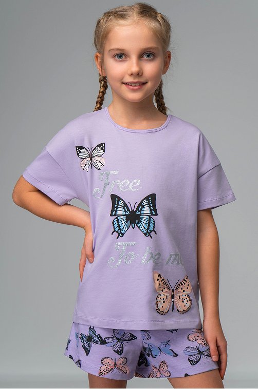 Пижама для девочки с шортами Bonito