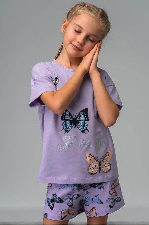 Пижама для девочки с шортами Bonito