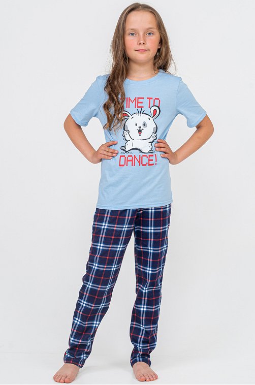 Домашний хлопковый костюм для девочки SveTekst