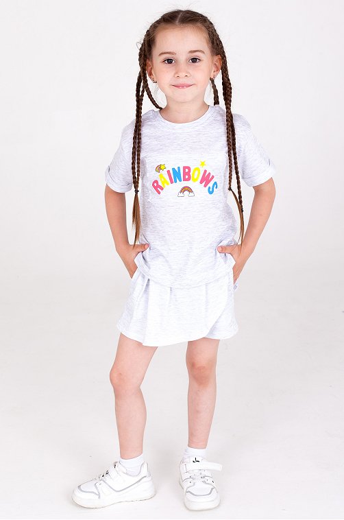 Хлопковая футболка для девочки Takro