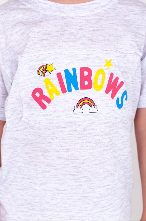 Хлопковая футболка для девочки Takro