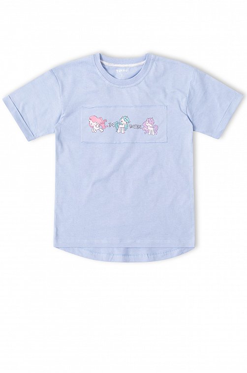 Хлопковая футболка для девочки Takro