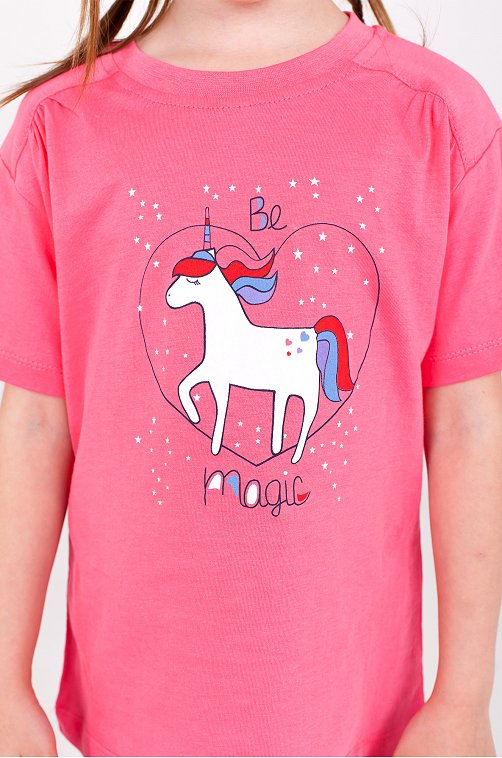 Хлопковая футболка для девочки Takro