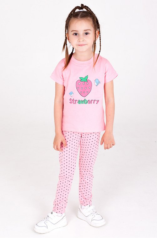 Хлопковая футболка для девочки Takro