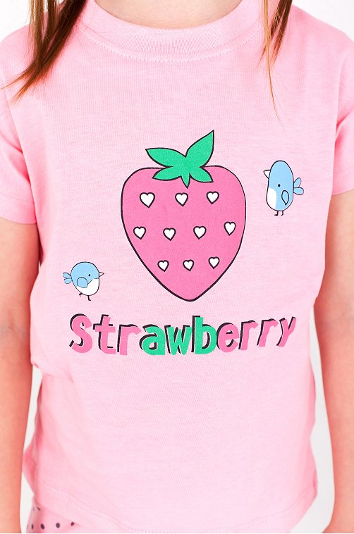 Хлопковая футболка для девочки Takro