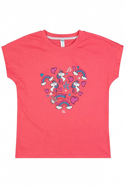 Хлопковая футболка для девочки Takro