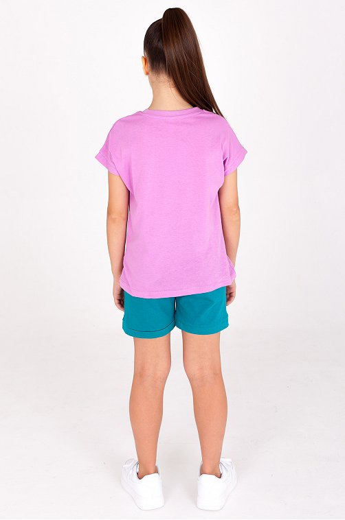 Хлопковая футболка для девочки Takro