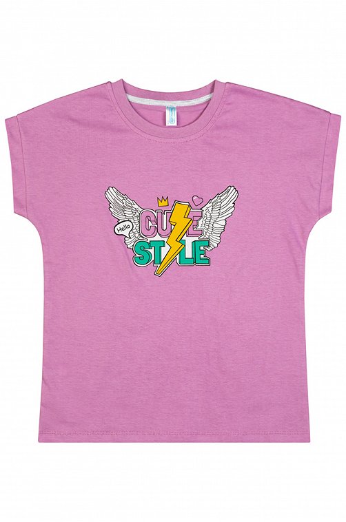 Хлопковая футболка для девочки Takro