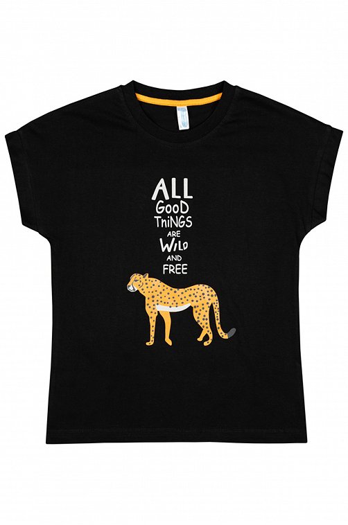 Хлопковая футболка для девочки Takro