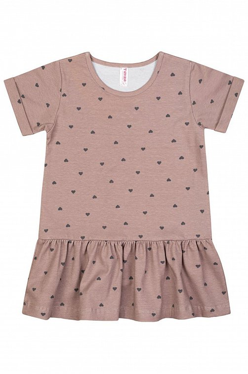 Летнее хлопковое платье с лайкрой для девочки Takro